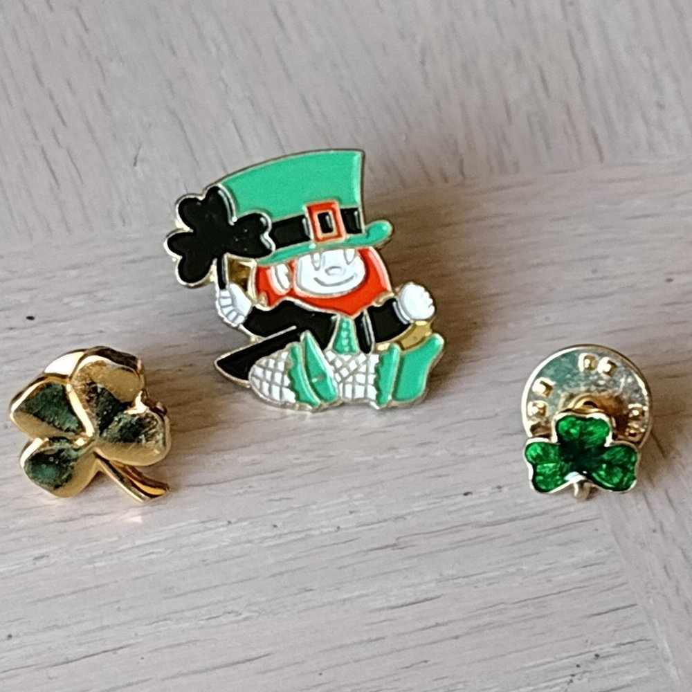 Lucky Charms Lapel Pin, Three Pieces